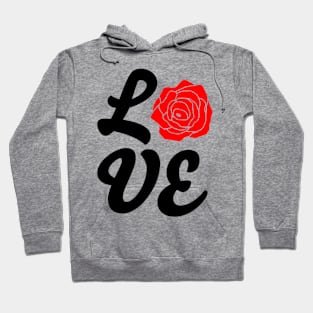 Love Nature With Red Rose Hoodie